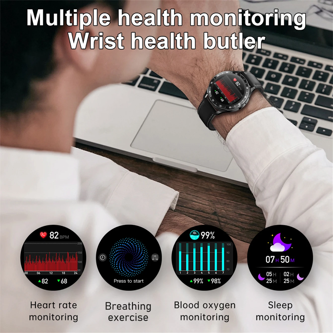 For Huawei Smartwatch TWS Earphone 2-in-1 Bluetooth Call Heart rate Sleep Monitor Sport tracker NFC Clock Smartwatch Men Women