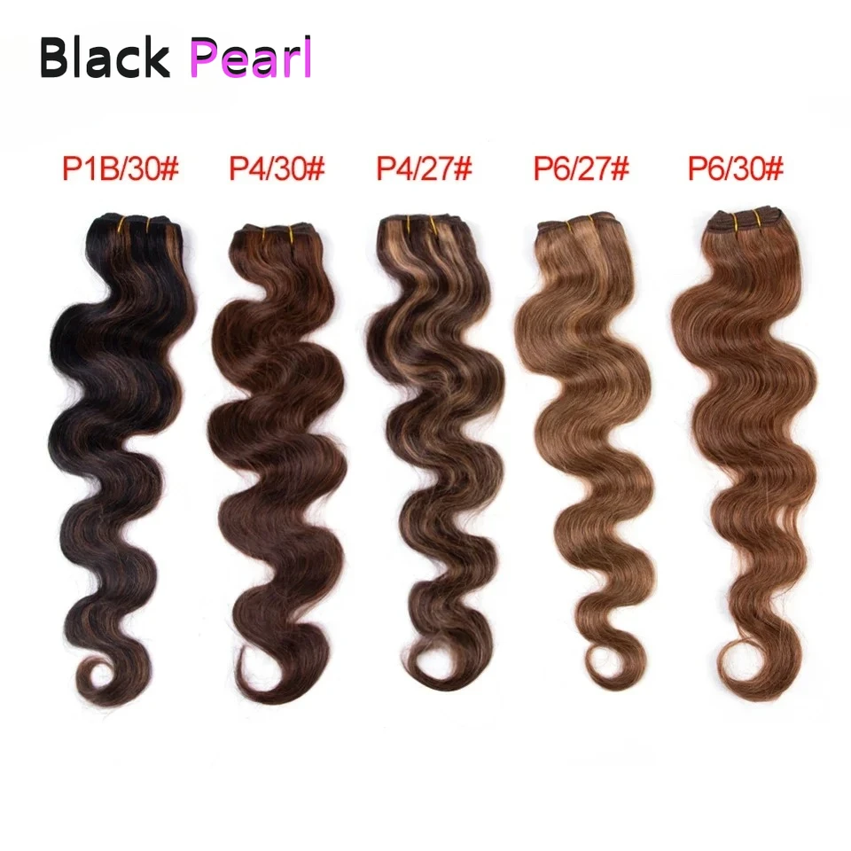 

Sleek Brazilian Body Wave Human Hair Weave Bundles Natural Remy Multiple Colors P427 P627 P630 P1B30 Blonde Brown Colored Hair
