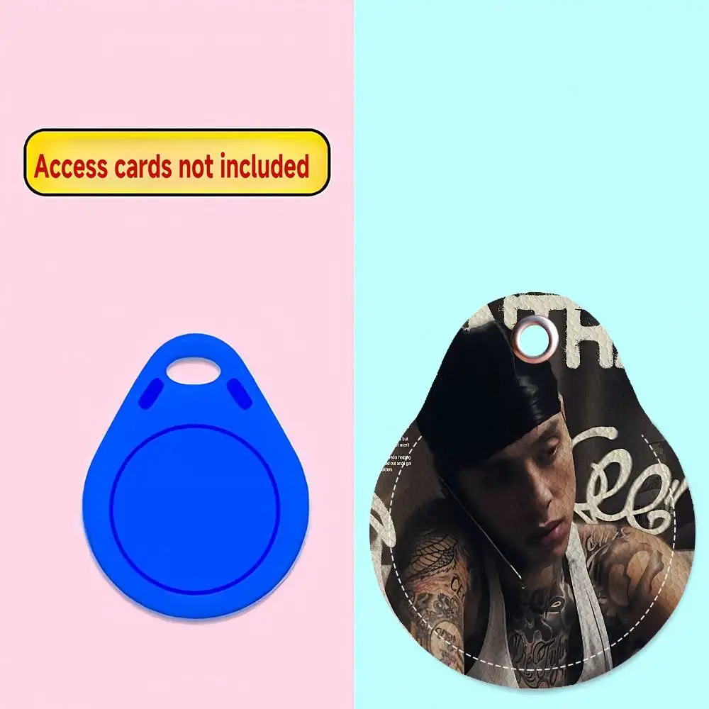 المغني C-المركز Cee المفاتيح الوصول حافظة للبطاقات مفتاح العلامة حلقة حامل بطاقة جلدية المفاتيح حلقة رئيسية قفل الباب الوصول العلامات #3