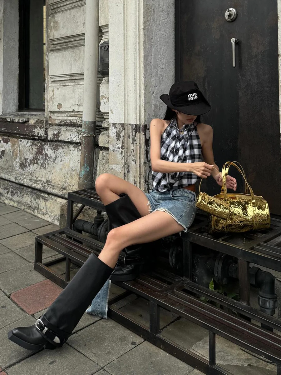 REDDACHiC Asymmetrical Denim Shorts Women Korean Raw Edge Low Waist A-line Wide Leg Bootypants Trendy New Summer Female Clothes
