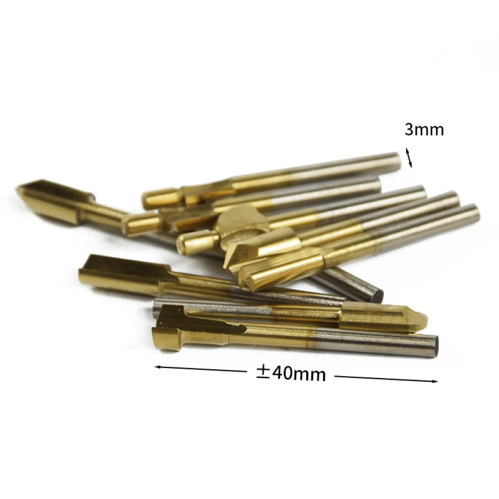 10pcs HSS Router Bits For Dremel Rotary Tool Sets 1/8