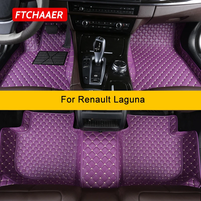 

FTCHAAER Custom Car Floor Mats For Renault Laguna Hatchback Auto Carpets Foot Coche Accessorie