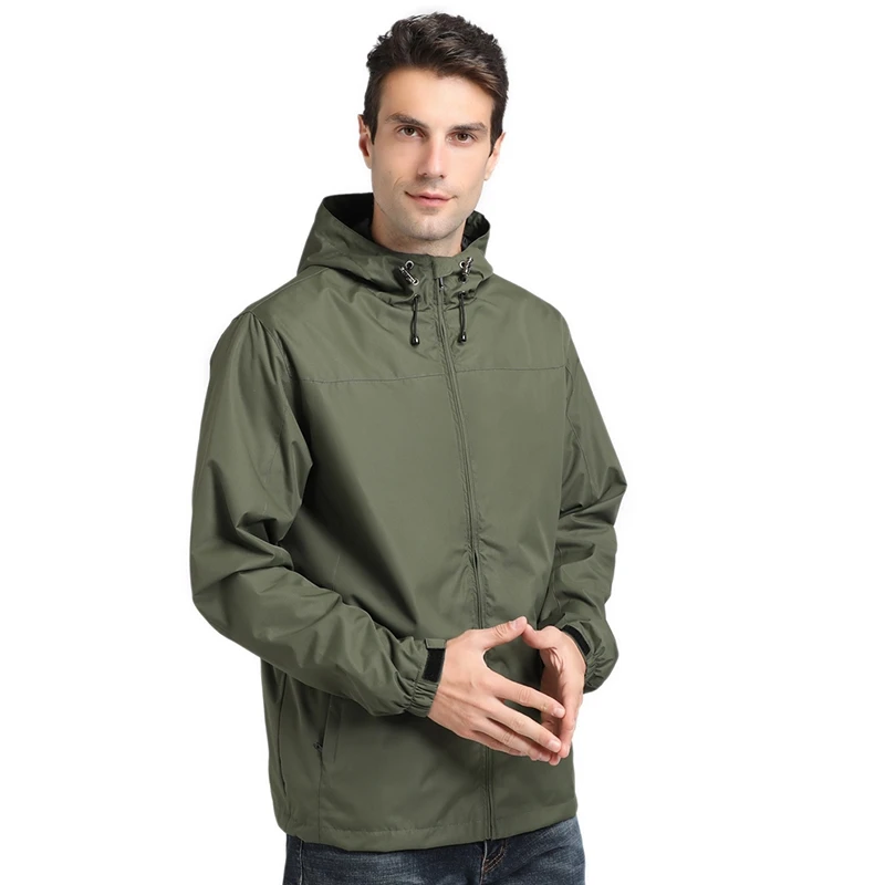 Chaqueta de exterior para hombre, cortavientos deportivo impermeable a prueba de viento, chaqueta con capucha para primavera y otoño, novedad de 2022