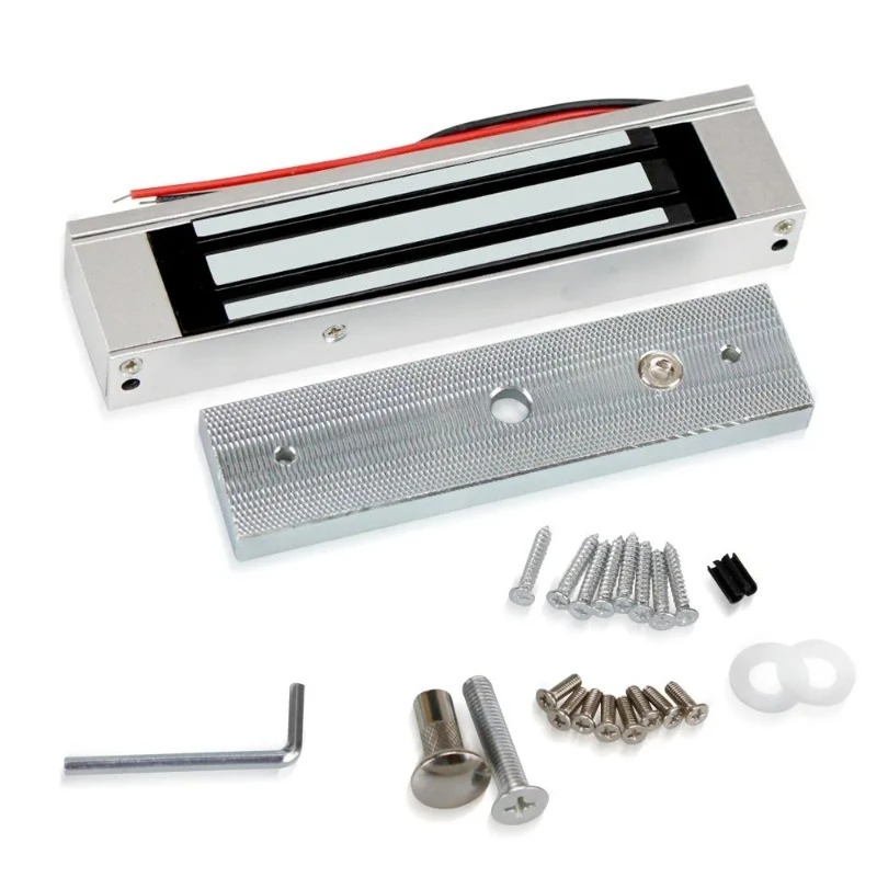 350Lbs 180KG Electromagnetic Lock 12V Electric Magnetic Door Lock with U/ZL Bracket for Access Control Door Lock System