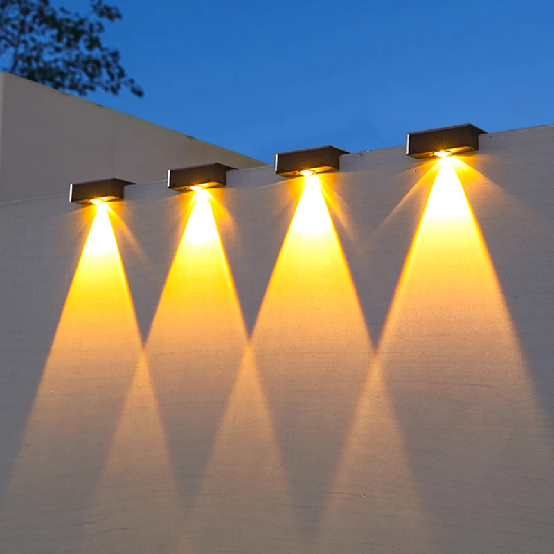 Solar Wall Washing Lamp Waterproof Outdoor LED Wall Light Courtyard Lamp Decorative Balcony Garden