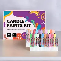 Bolígrafo de cera para velas, 24 colores, herramienta de escritura DIY para principiantes, decoraciones para fiestas de cumpleaños y Navidad, suministros de arte y manualidades