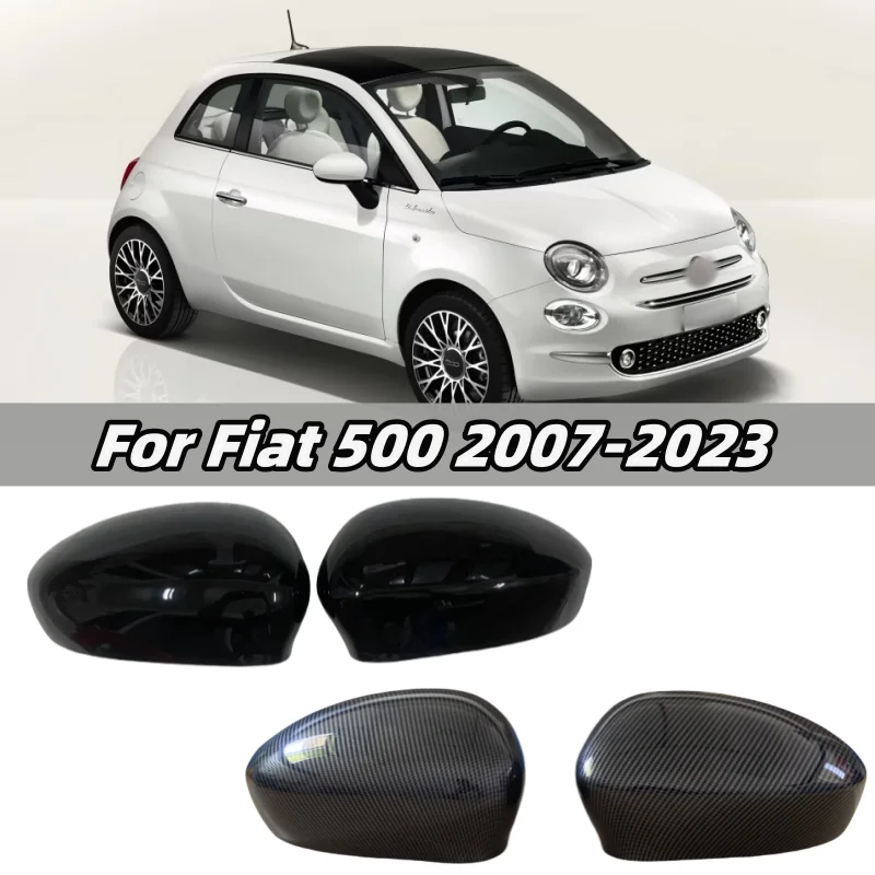 

Car Side Mirror Cover Rearview Caps For Fiat 500 500C Abarth 2007-2023 Rear View Cap Replacement Case Shell Auto Accessories