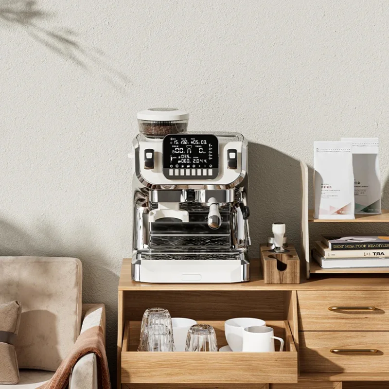 

China Cafetera 110V 15 Bar Self Heating Coffee Maker Espresso Machine Grinding Function Commercial Household Grade Automatic