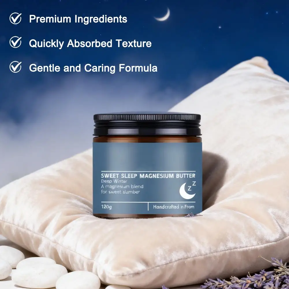 

Органический увлажняющий крем с магнием Sweet Bee для сна, с лавандой, для ухода за ногами, руками и грудью, натуральное средство для улучшения сна, ночной увлажняющий крем.