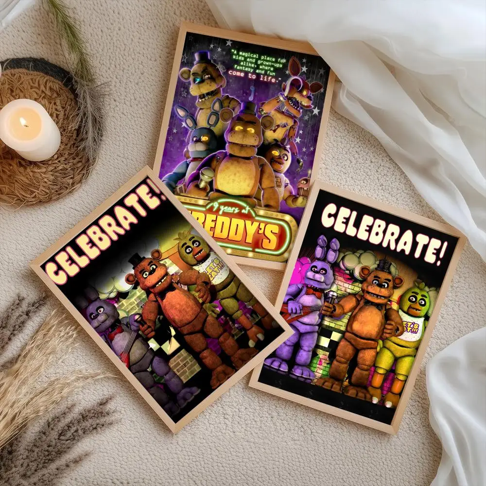 N-Nights A-At F-Freddys Game Poster HD Home Wall Stickers House Hallway Living Room Bedroom Bar Office Decor Art Prints