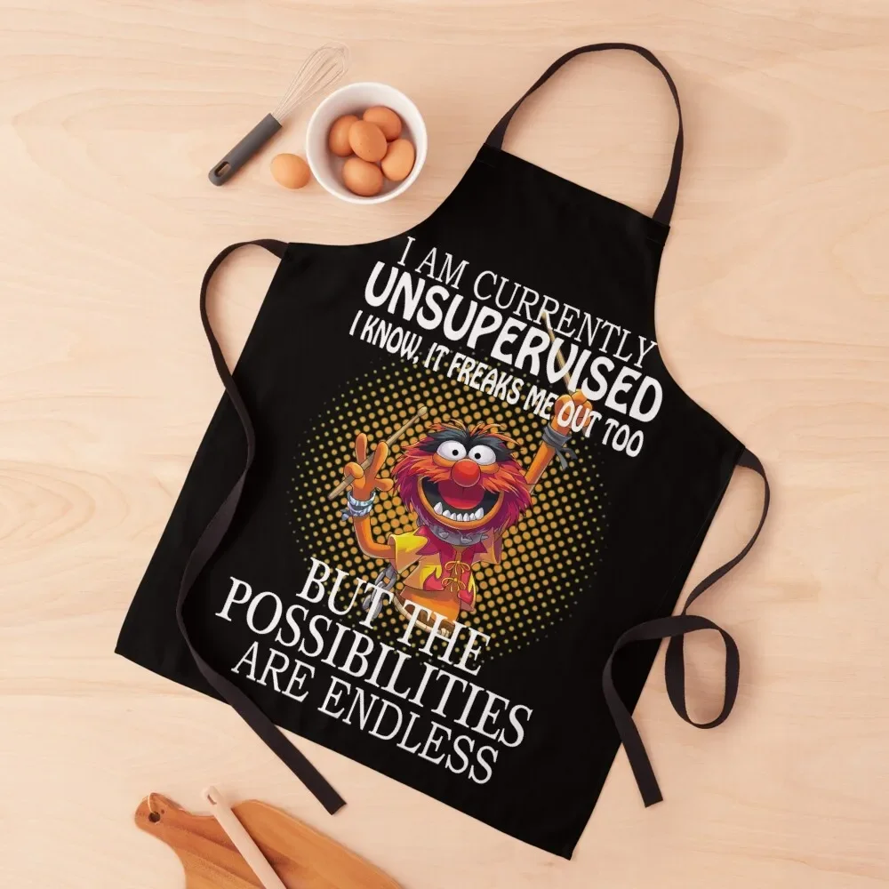 

I am currently unsupervised I know it freaks me out too but possibilities are endless Apron Kitchenware women's work Apron