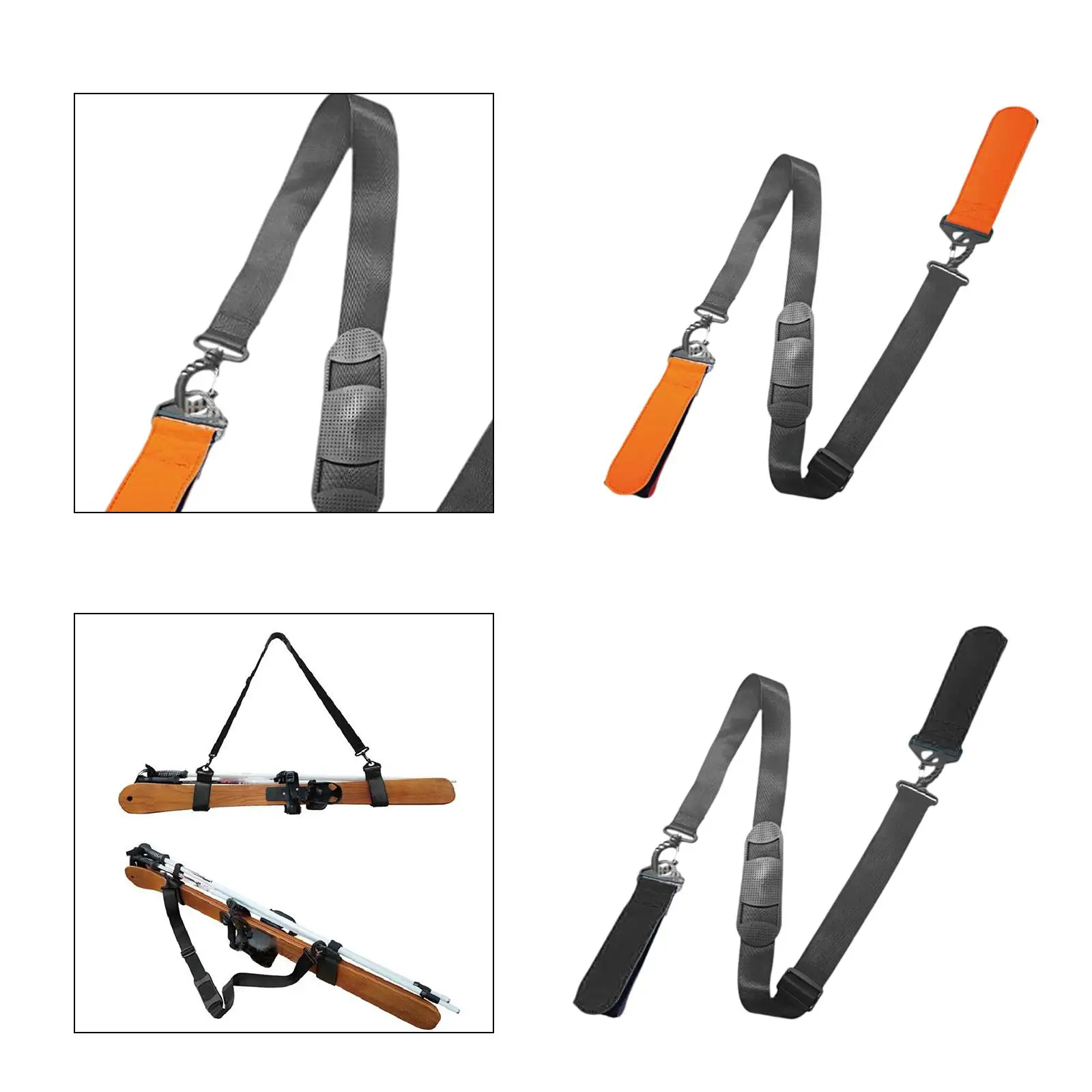 Ski Pole Carrier Strap Adjustable Strap Wear Resistant Women Men Ski Handle Strap for Snowboard Winter Skis Outdoor Ski Board