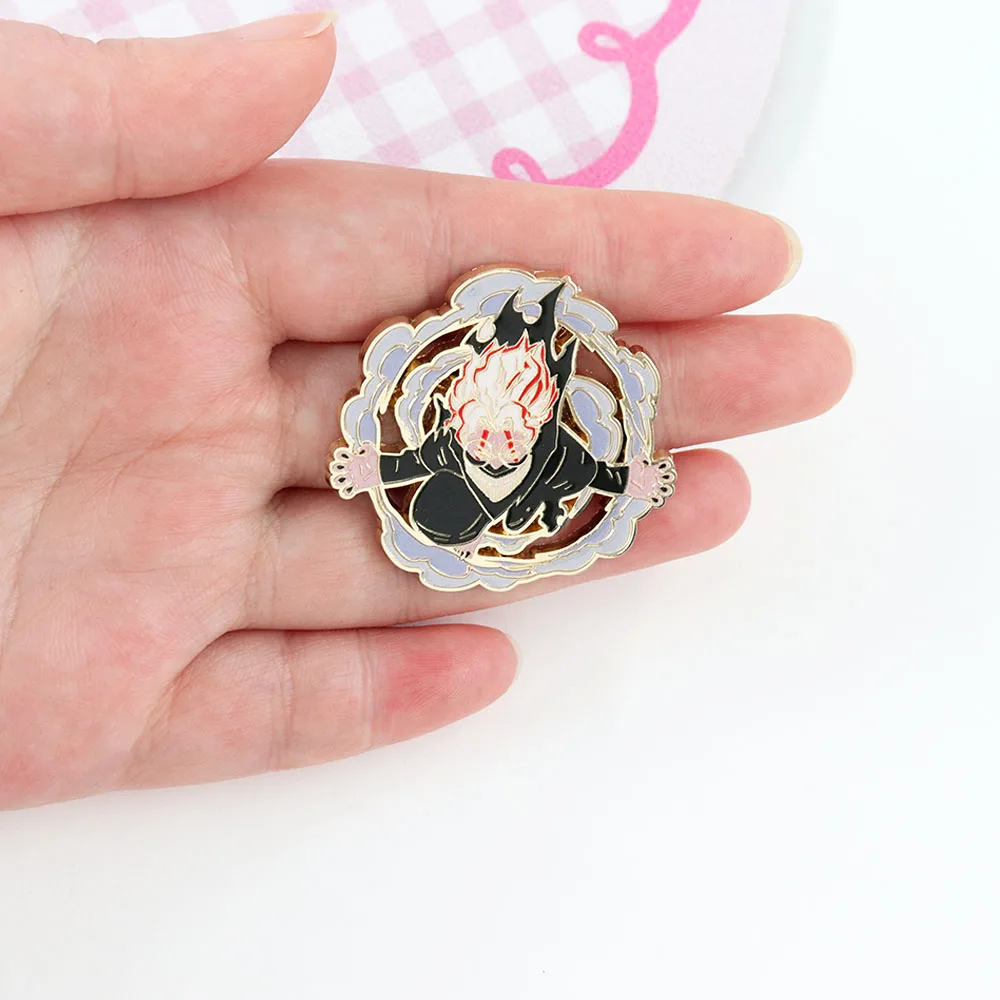 Okarun Turbo Granny Power Lapel Pin Manga Dandadan Character Enamel Pin Cartoon Jewelry Funny Gift