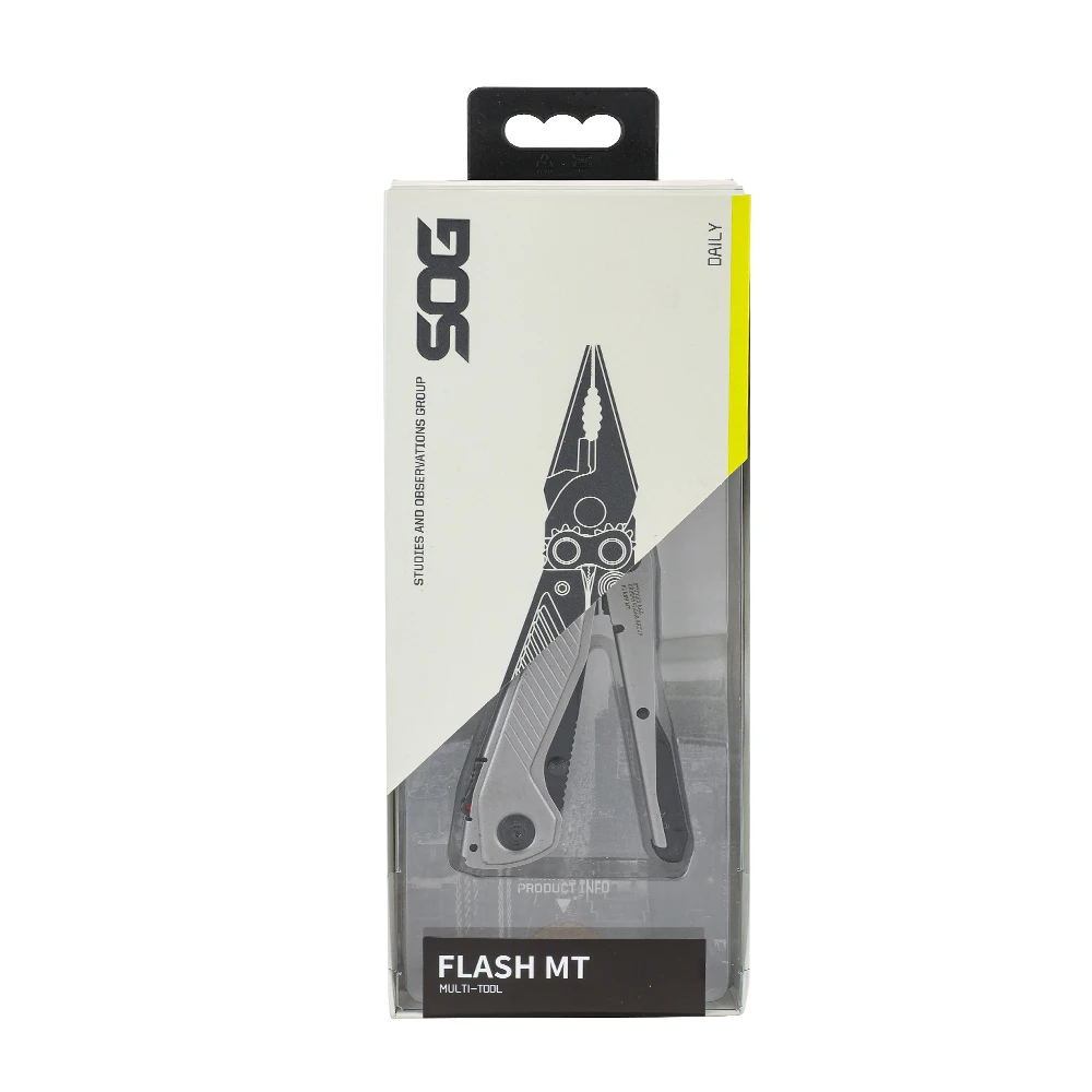 Flash MT-Silver+Black Alat Pemotong Portabel Lipat Multifungsi Tang untuk Penggunaan Luar Ruangan dan Sehari-hari (29-55-01-41)