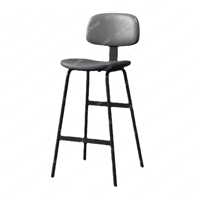 

23 Nordic modern light luxury bar chair simple back high stool bar front desk chair home high chair back