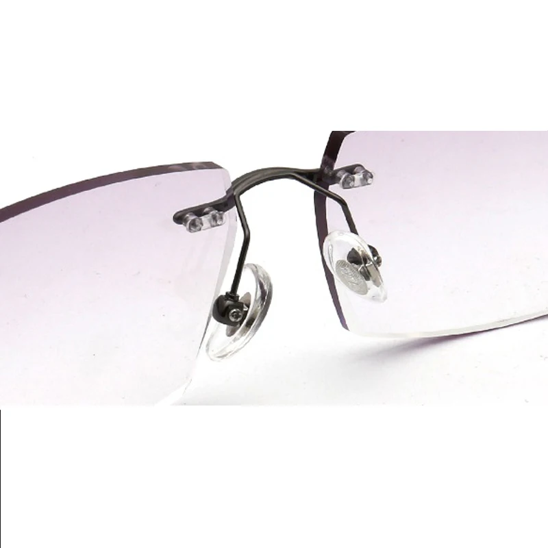 العصرية مستطيل إطار نظارات معدنية الرجال عادية قصر النظر البصرية النظارات الجديدة بدون شفة وصفة طبية نظارات بدون إطار النظارات #4