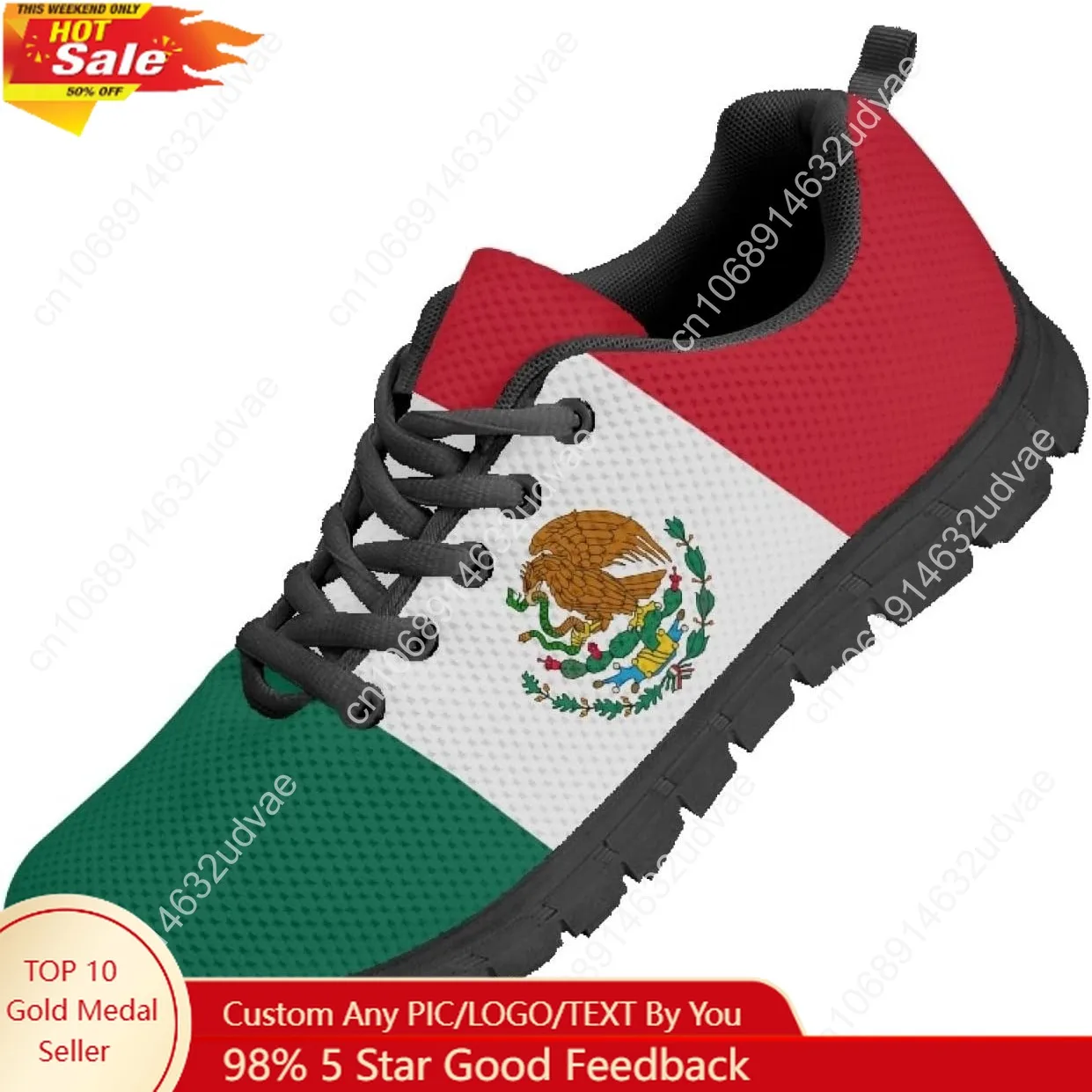 

Mexico Flag Mexican Sneakers Mens Woman Boys Girls Teen Children Sports Shoes Lace Up Sneaker Breathable Footwear