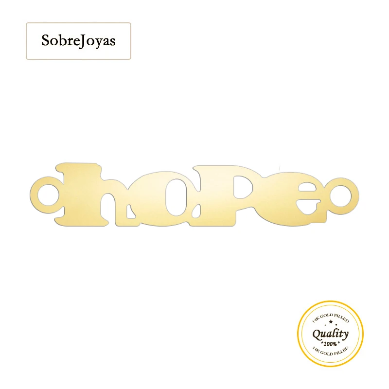 hope Charm 14k Gold Filled Stout Art Font 