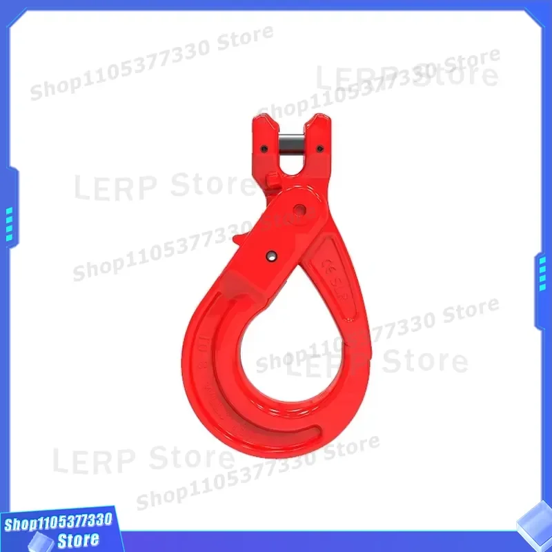 G80 Forged Alloy Steel Self Locking Ring Hook Heavy Duty Safety Lifting Hook for Industrial Rigging Sling Chain Assembly