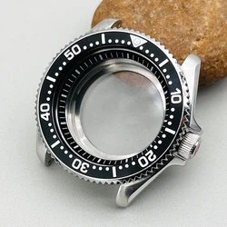 Mod 41mm Silver Seiko SKX007 SRPD Watch Cases Fits NH35 7S26 NH36 Movement Crown at 3 Oclock Steel Bezel Insert Men Case Replace