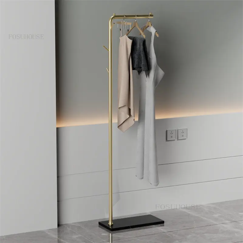 

Nordic Wrought Iron Coat Rack for Bedroom Furniture Modern Minimalist Metal Clothes Rack Household Hallway Clothing Rack Hangers