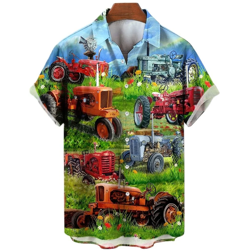 

2023 Hawaiian Vintage Men's Shirts Fashion Leisure Summer Holiday Beach Manga Street Style Social Tropical Passionate And Spicy