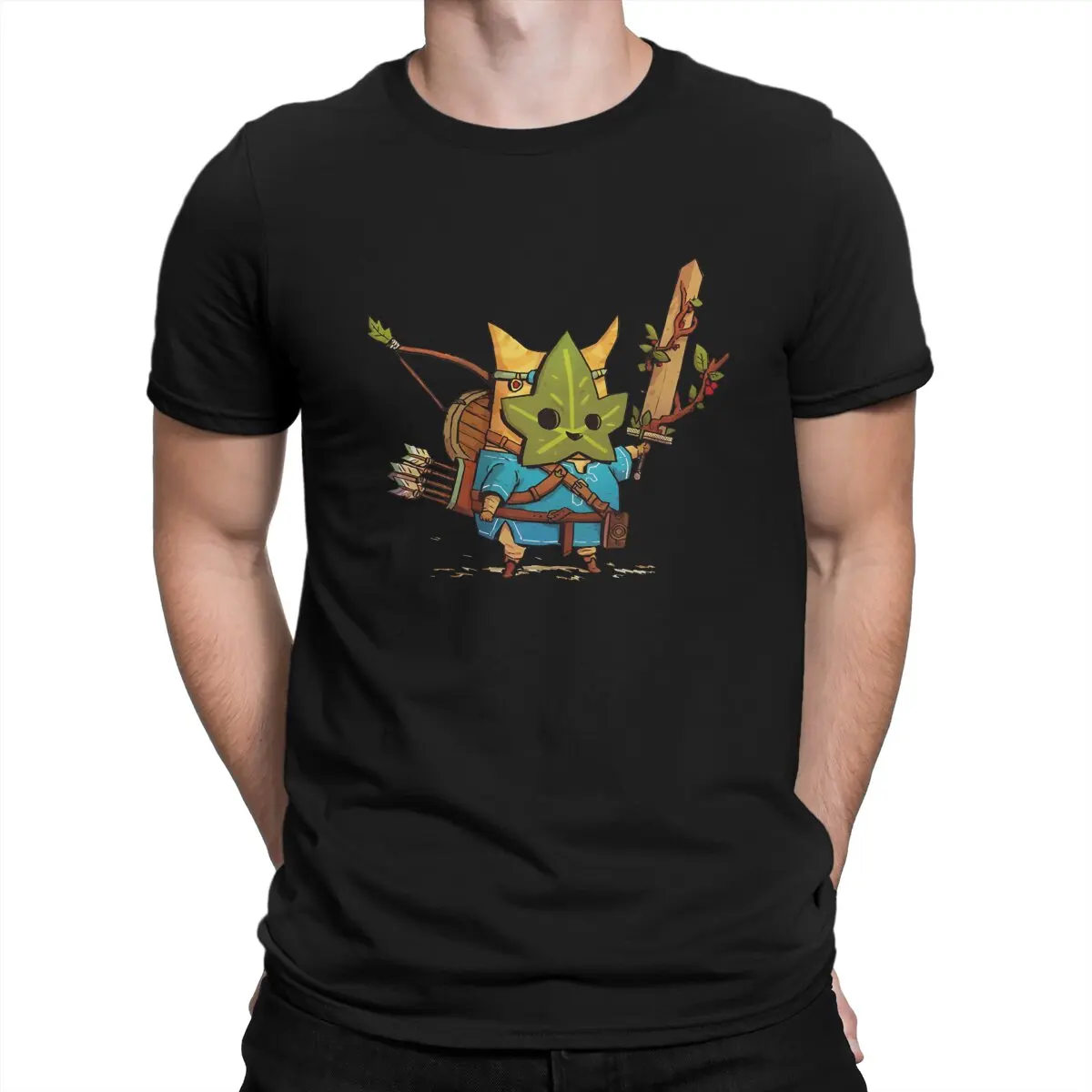 Men Korok T Shirts The Legend Of Z-Zelda 100% Cotton Clothes Leisure Short Sleeve O Neck Tee Shirt Graphic T-Shirts