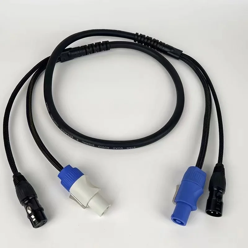 Cable de alimentación DMX Powercon, combinación de enchufe Powercon y línea de señal DMX XLR para conexión de luz, Tránsito de señal