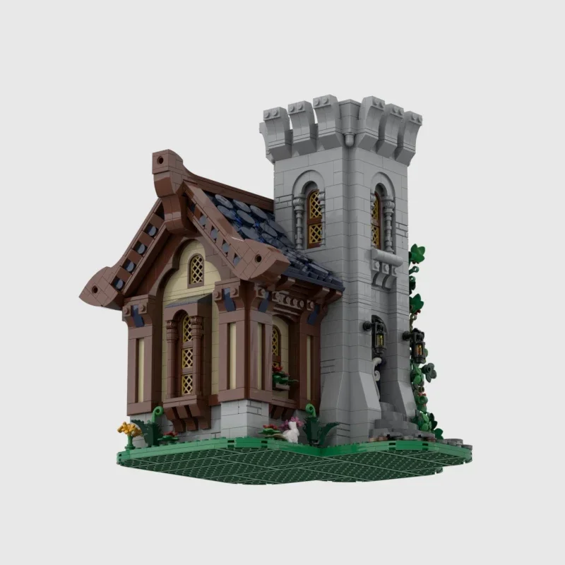 Castelo medieval modelo moc tijolos de construção casa e torre tecnologia blocos modulares presentes brinquedos natal diy conjuntos montagem
