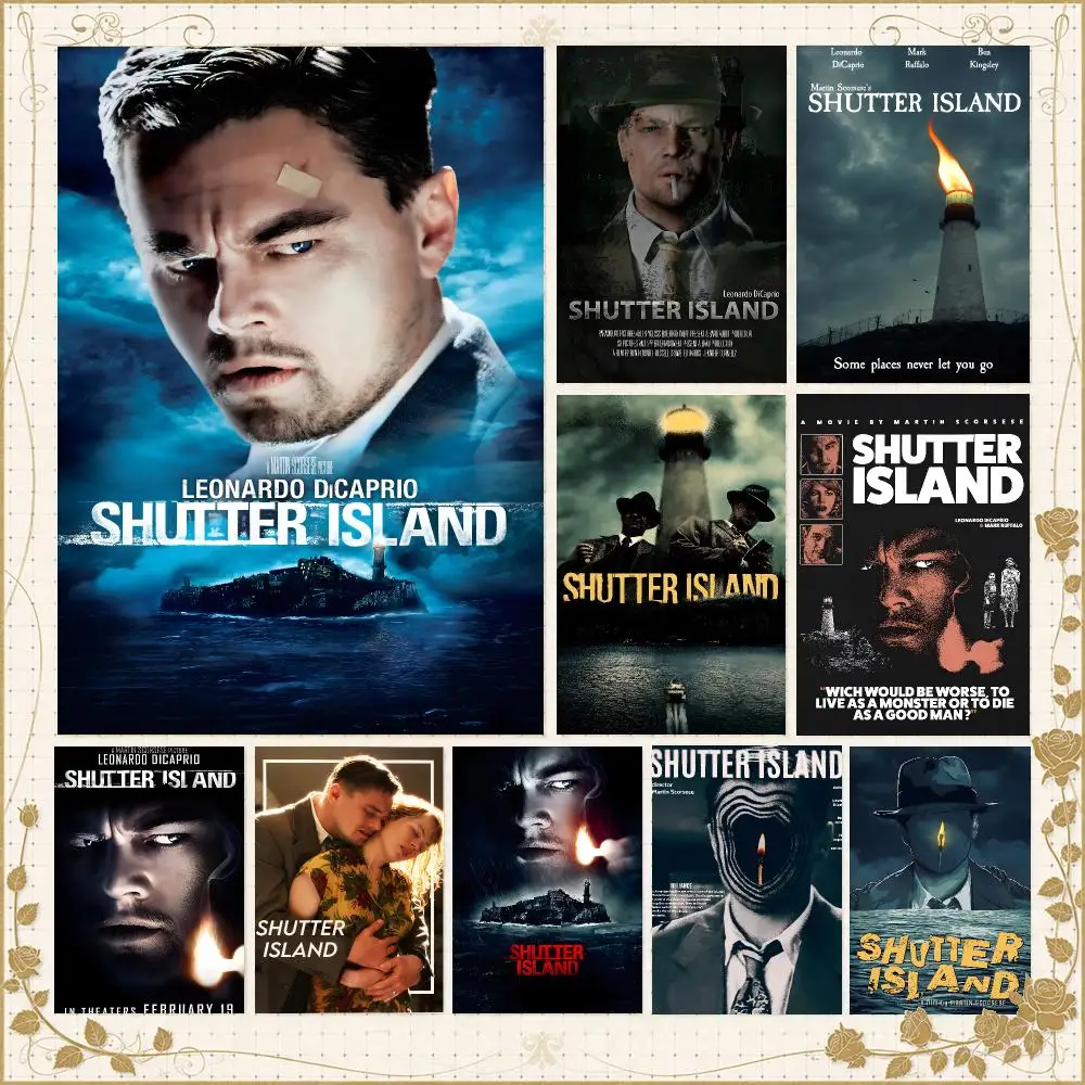 Film S-Shutter Island Mystery Thriller Poster Wall Art Bedroom Living Room Dorm Bar Cafe Gym Studio Home Decor Gifts