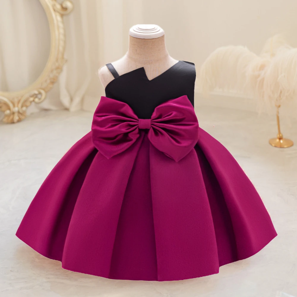 Toddler Princess Kids Party Dresses for Girls Fancy Big Bow 1st Birthday Banquet Luxury Dresses Formal Wedding Evening Prom Gown