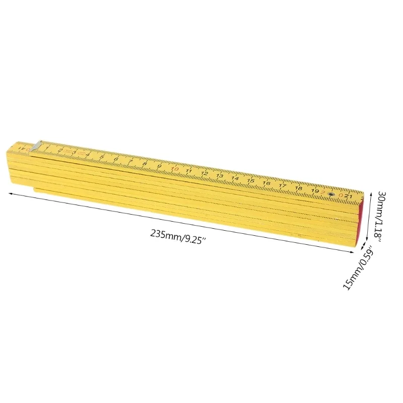 2 Meters Long Useful and Practical Folding Ruler with Durable Material and Good Color Used for Carpenter\'s Work