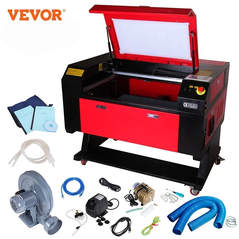

Лазерный гравер VEVOR 60W CO2, станок для лазерной гравировки и резки 700x500 мм для дерева, оргстекла, хрусталя