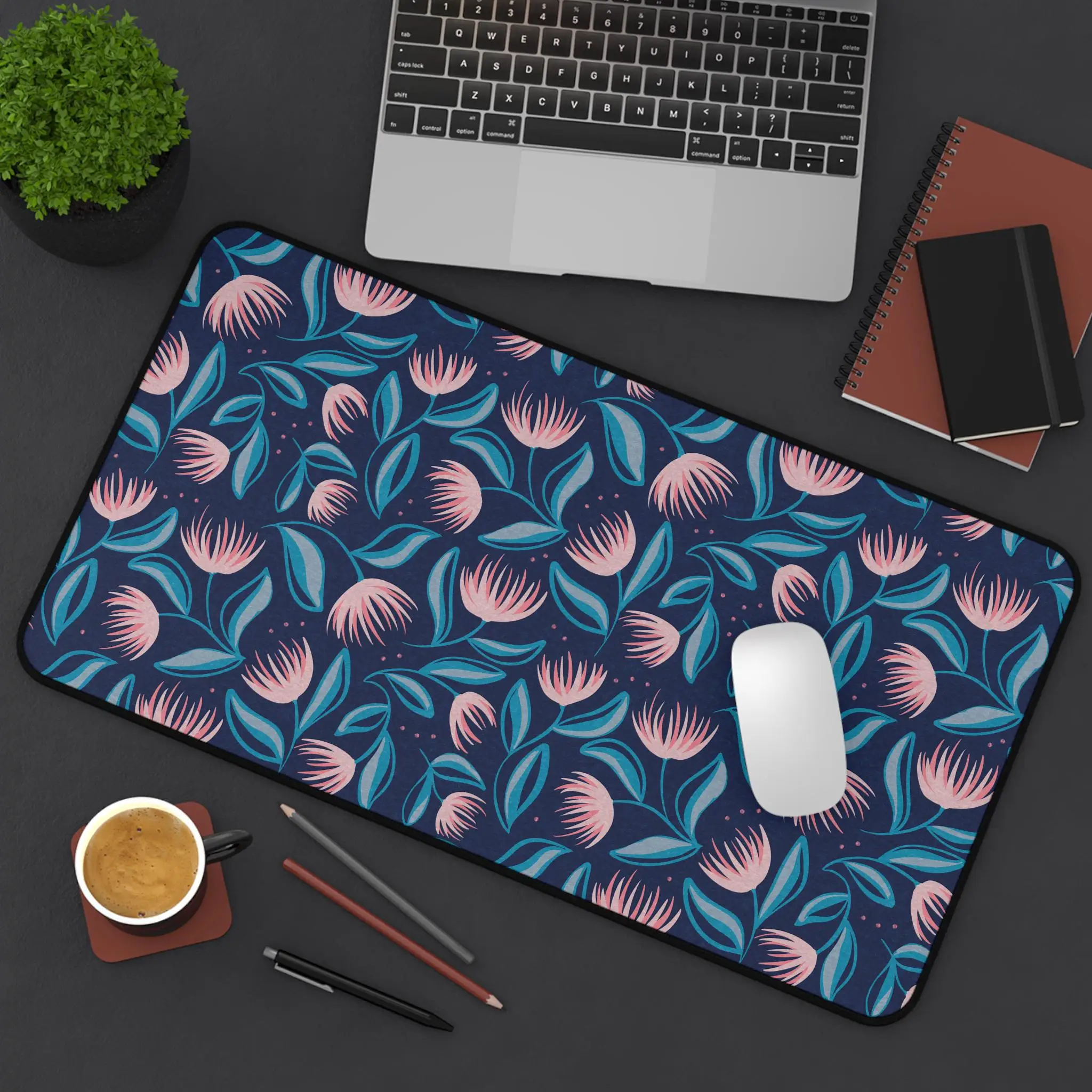 Elegant Bohemian-style Desk Mat, Office Decoration, Workspace Accessory, Home Office, Unique Gift for Her, Modern Desk Mats