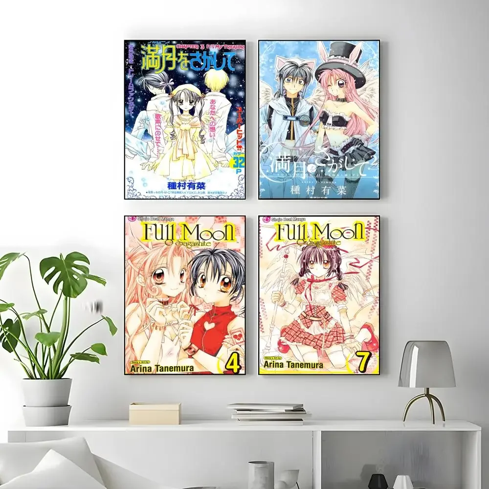 Anime Full Moon o Sagashite Poster Self-adhesive Art Waterproof Paper Sticker Coffee House Bar Room Wall Decor