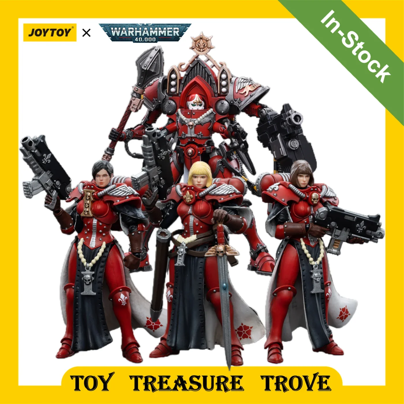 

JOYTOY Warhammer 40k Action Figures Adepta Sororitas Battle Sisters Order of the Bloody Rose Anime Military Model Gift Décor