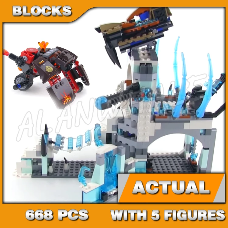 

668pcs Chima Sir Fangar's Ice Fortress Saber-tooth Flyer Gorzan’s vehicle 10296 Building Block Sets Compatible With Model