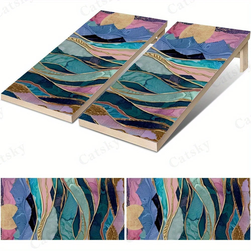 Colorful Sea Waves Night   Sandbag Board Sticker.This sandbag board sticker is made from high-quality materials, offering excell