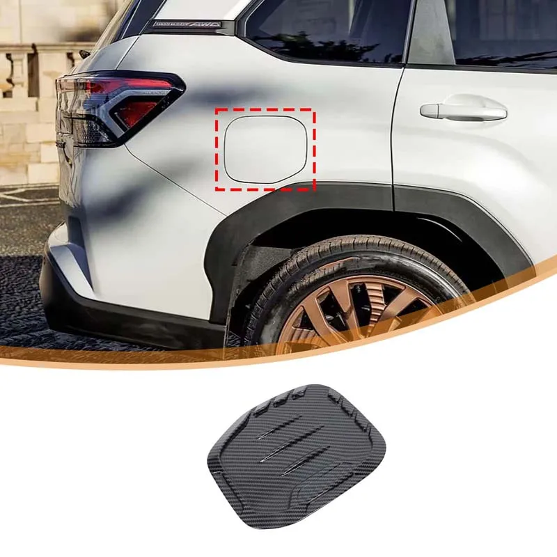 

For Subaru Forester 2025+ car exterior modification accessories fuel tank cap sticker ABS carbon fiber pattern