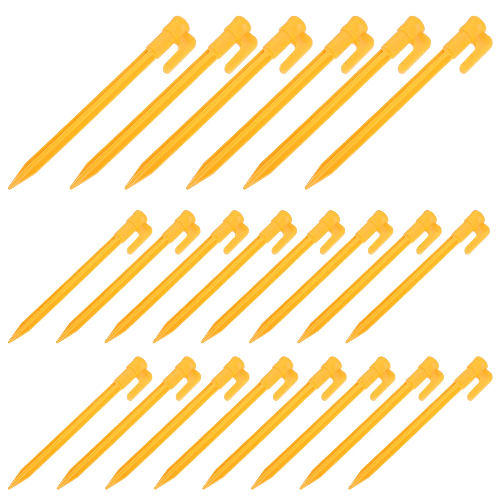 

24 Pcs Artificial Plastic Tent Stakes Camping Tents 14X2X1CM Abs Beach Accessory