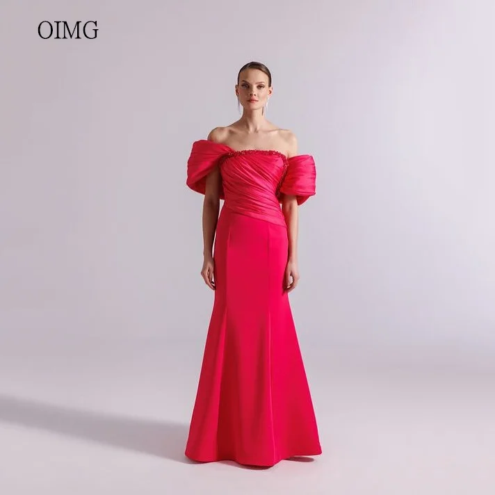 

OIMG элегантное вечернее платье русалки с открытыми плечами для выпускного вечера с открытой спиной и бисером вечернее платье длиной до пола, вечерние платья по индивидуальному заказу
