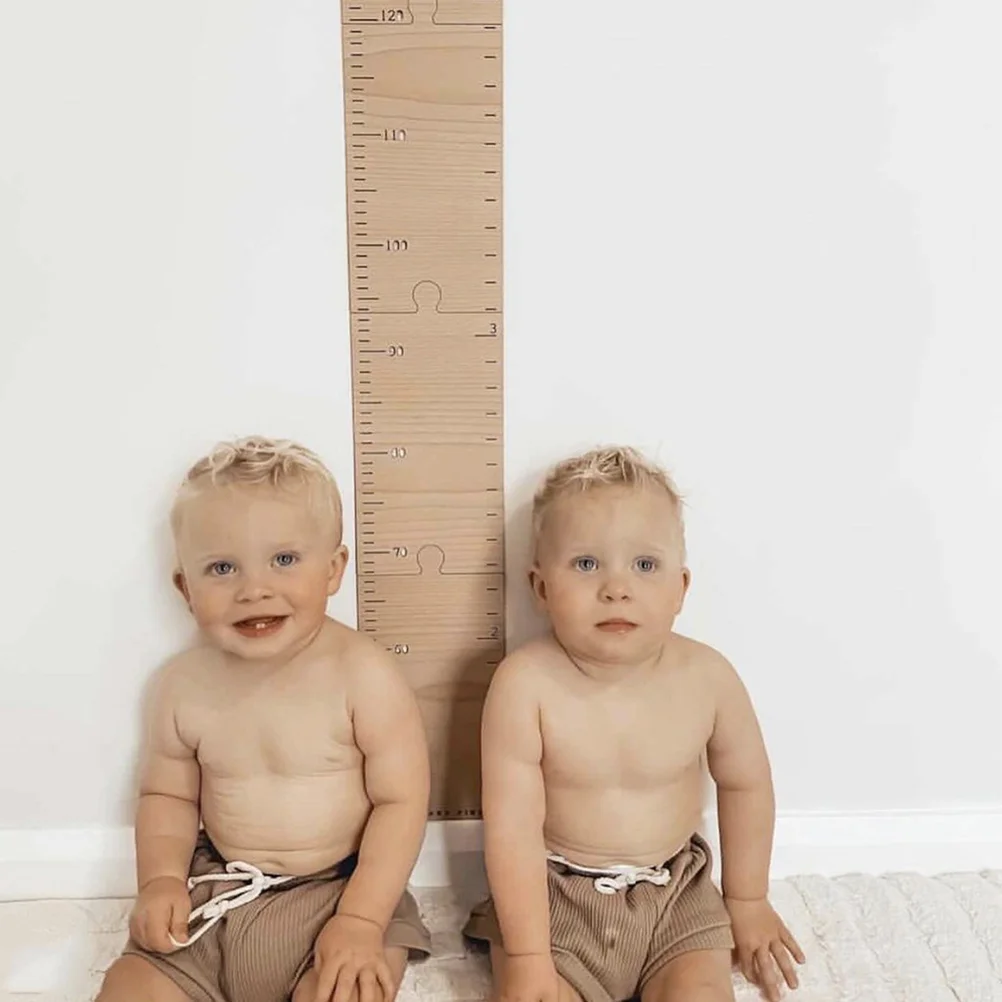 60 210cm Height Measurement Ruler Wooden Height Chart Growth Wall Chart Adhesive Height Ruler Children Room Wall Stickers Home