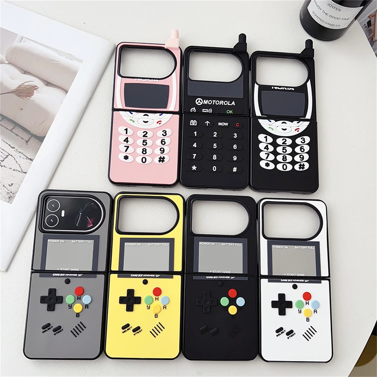 Overseas Blackview Hero 10 (folded up and down) Creative Game Console Nokia Mobile 3D Folding Phone Case