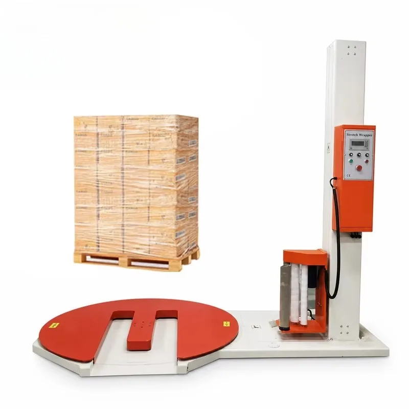Customized Fully Automatic Durable Stainless Steel Pallet Cling Film Wrapping Machine for Palletized Goods