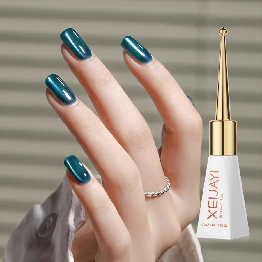 Xeijayi blau Katzenauge Gel politur Glitter Wave Magnet gel profession elle semi permanente Emaille für Nail Art Materialien Lack