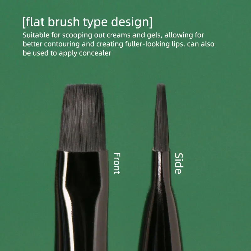 Professional M60 Anti-Aging Multi-Functional Makeup Brush Soft Bristles Lip Blending Flat Head Non-Powder Absorbing Artist Tool