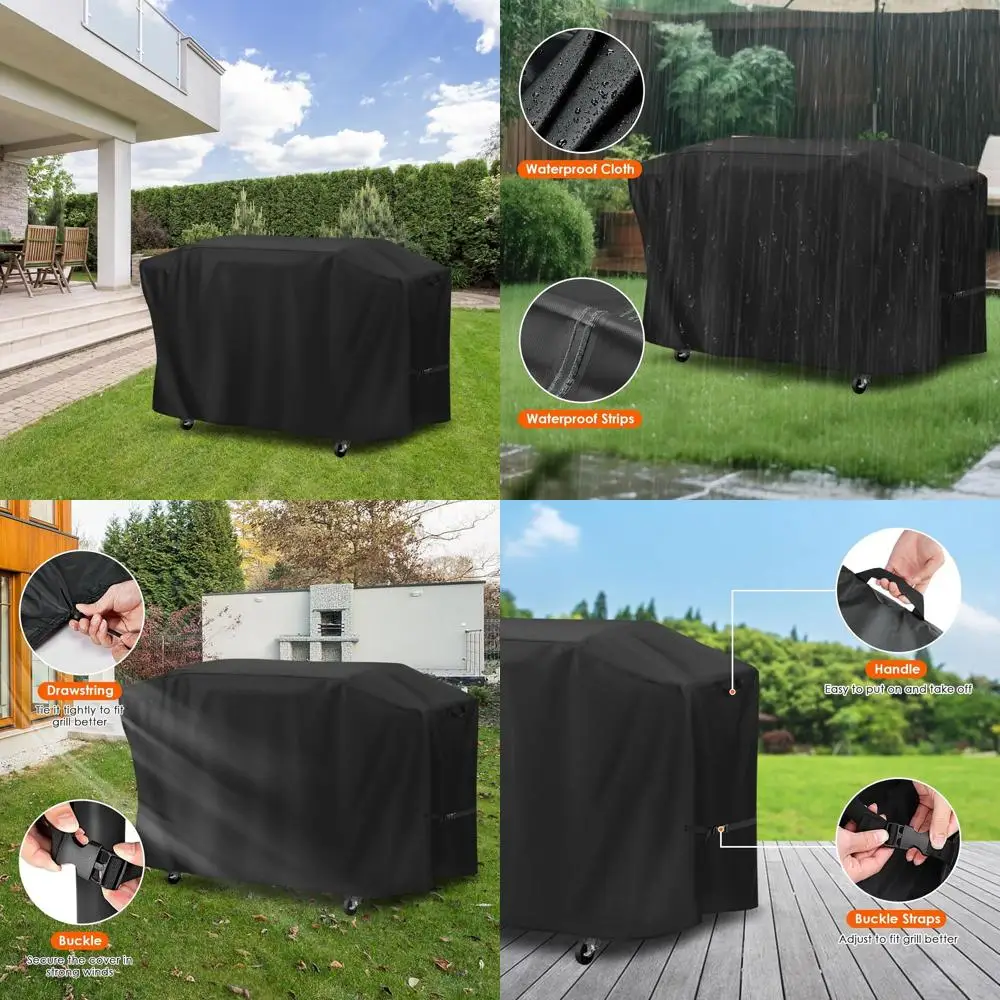 

77 Waterproof Outdoor Gas Griddle Cover, 77L x 33W x 50H, for Flat Top BBQ and Smoker Grills