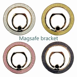 Magsafe metal glitter powder strong magnetic suction ring holder for mobile phone holder metal 360 ° rotating charging universal