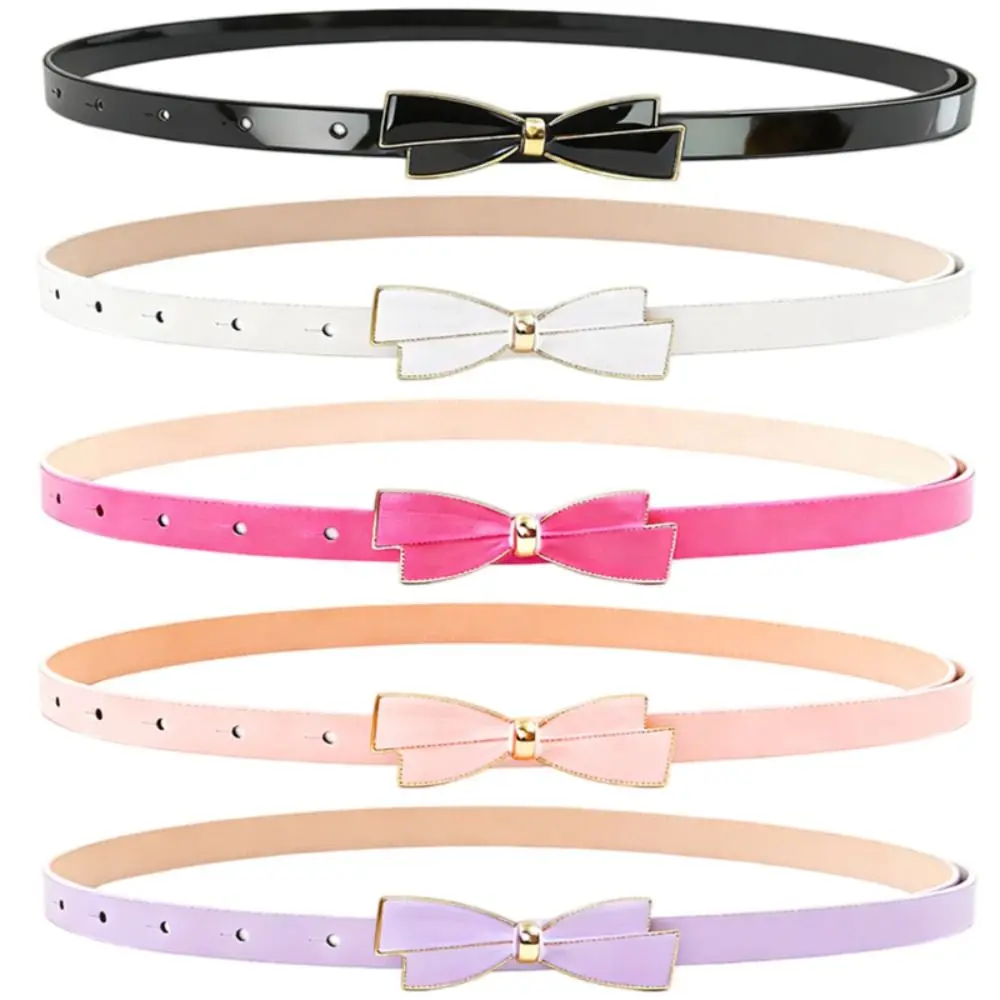

Adjustable Bow-knot Thin Belt Comfortable Sturdy Women's Jeans Belt Simple Suit Trousers Vintage Belt Clothing Accessories
