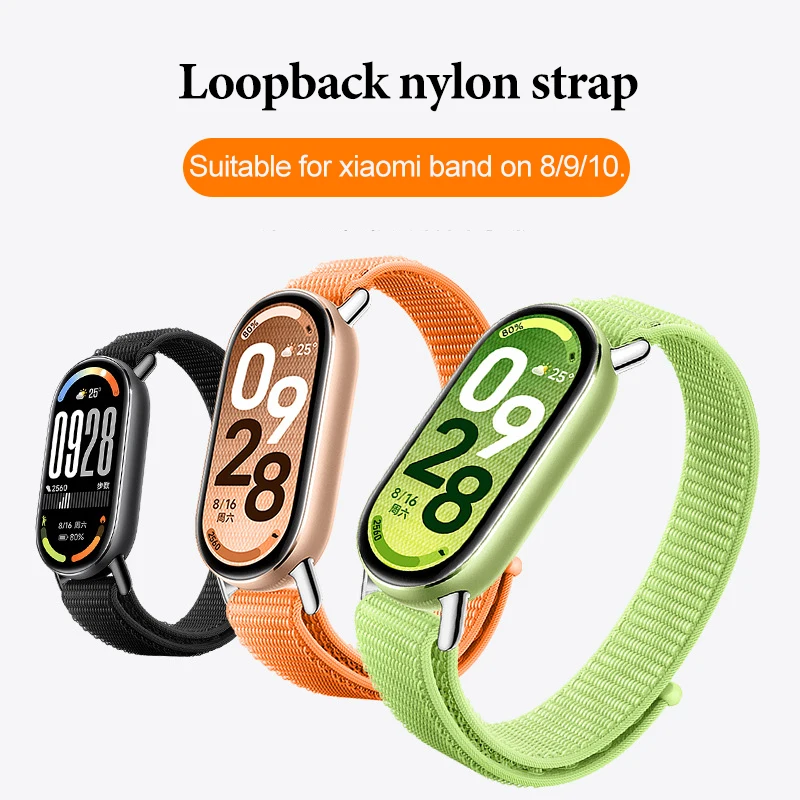 strap for mi band 9 strap for xiaomi smart band 8 strap for xiaomi band 10 nylon bracelet mi band 10 for xiaomi mi band strap